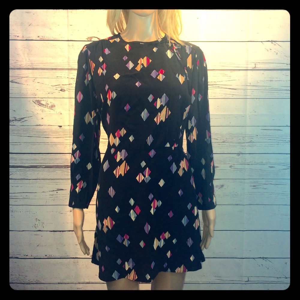 Vintage 80's Dress Katie MFG Black Short Dress
